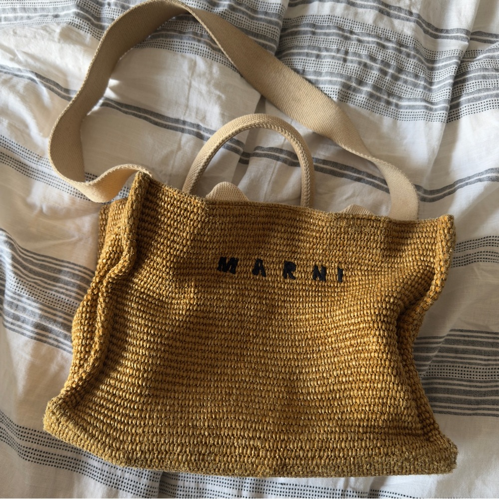 Marni Beige Mini Tote Shopping Bag
